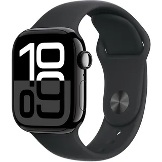 GPS + Cellular 42 mm Aluminiumgehäuse diamantschwarz Sportarmband schwarz M/L