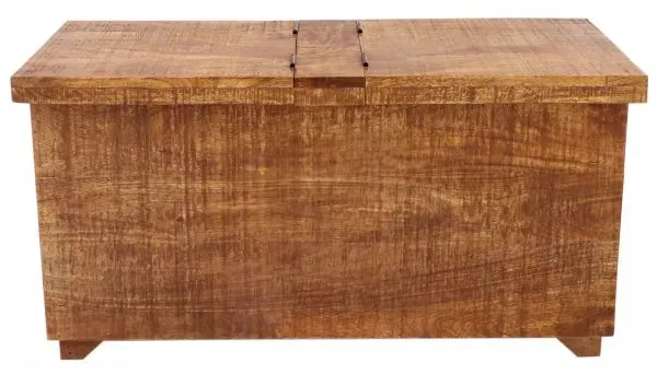 Truhe Retro 90x45x45 aus indischem Mango-Massivholz