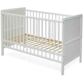 Kids Collective Babybett weiß Holz, 60x120 cm, Babymöbel, Babybetten, Gitterbett