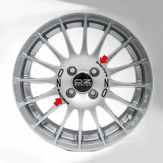 NICKAL 8PCS Auto Felge Aufkleber Racing Für Alfa Romeo Giulietta MITO 159 147 156 Giulia Stelvio Q4 Sportiva OZ Auto Zubehör,Black Style
