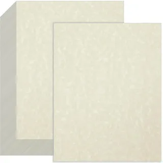 Wonninek A4-Urkundenpapier, 120 Blatt, elfenbeinfarbenes Pergamentpapier zum Bedrucken, doppelseitiges Diplome, Lebenslauf, Schreibwaren, Graduiertenbedarf (21 x 29,7 cm, 100 g/m2)