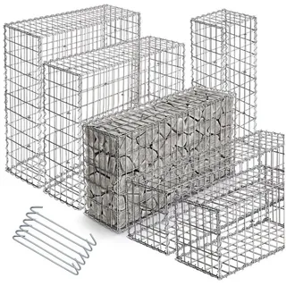 Vendomnia Gabionen - Drahtstärke 3.5 mm, mit Spiralverbindungen und Distanzhalter, verzinkter Stahl, Setwahl - Steinkörbe, Steinzaun, Steinkorb, Gabionenkörbe, Steingabionen, Drahtkorb Gabione, Zaun