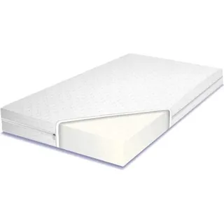 BDW Schaumstoffmatratze, Schaummatratze Bezug, Doppelseitige Matratze, 180x80