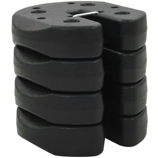 vidaXL Pavillon-Gewichte 4 Stk. Schwarz 220x50 mm Beton