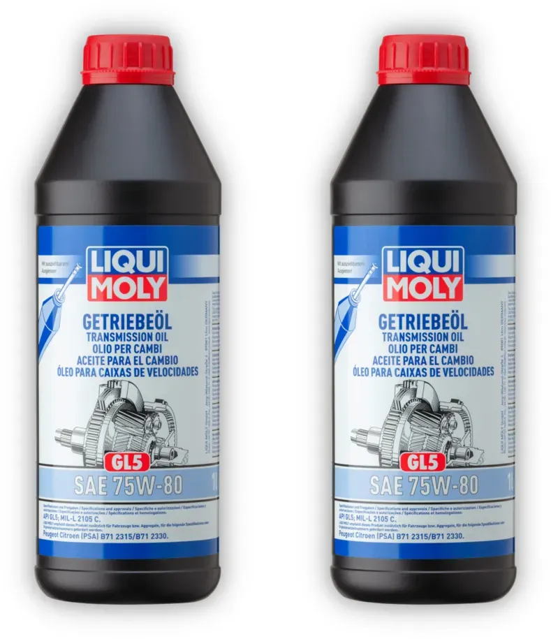 2x Getriebeöl LIQUI MOLY 3658 Getriebeöl (GL5) 75W-80 Schaltgetriebe Transaxle 1 L