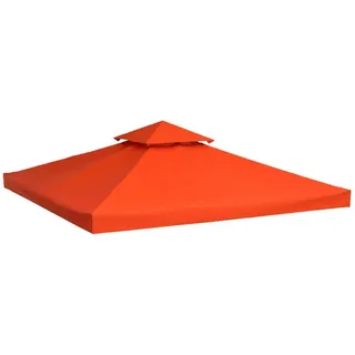 Outsunny Ersatzdach für Pavillon 3x3 m 3 x 3 m Rot