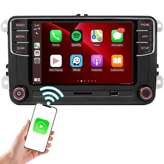 SCUMAXCON Autoradio Deutsch RCD360 Pro3 RCD330 Wireless Carplay RVC USB Bluetooth SD für VW Golf 5 MK5 MK6 CC Polo 5 Caddy Passat B6 B7