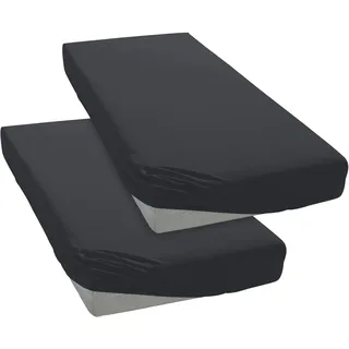 90 x 200 cm schwarz 2 St.