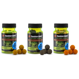 Tandem Baits 3-er Set Carp Food Perfection Mini Hookers Flavour Mix No 3 | Karpfenfutter | Karpfen Angeln | Köder Große-Fische-Angeln | Karpfenzubehör Profis & Hobby-Angler | Angelfutter 12mm 50g