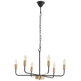 lux.pro Kronleuchter, Bishop Metall Schwarz/Messingfarben [ Lux.pro
