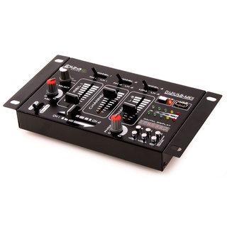 Mischpult Chinch Sound Mixer USB 4 Kanal Mischpult, MP3 Equalizer Talkover-Funktion VU-Meter Display, Drehschalter Schiebregler, LxBxH 24x6x13 cm