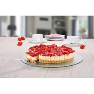 Böttcher-AG Haushalt International HI 18061 Kuchen Servierplatte Tortenplatte Ø 30 cm, Glas, rund, drehbar