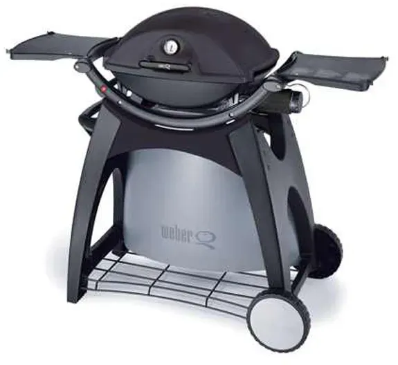 Weber Griller  Q220 Black Line Premium mit Rollwagen