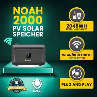 Growatt NOAH 2000 Solarspeicher für Balkonkraftwerk