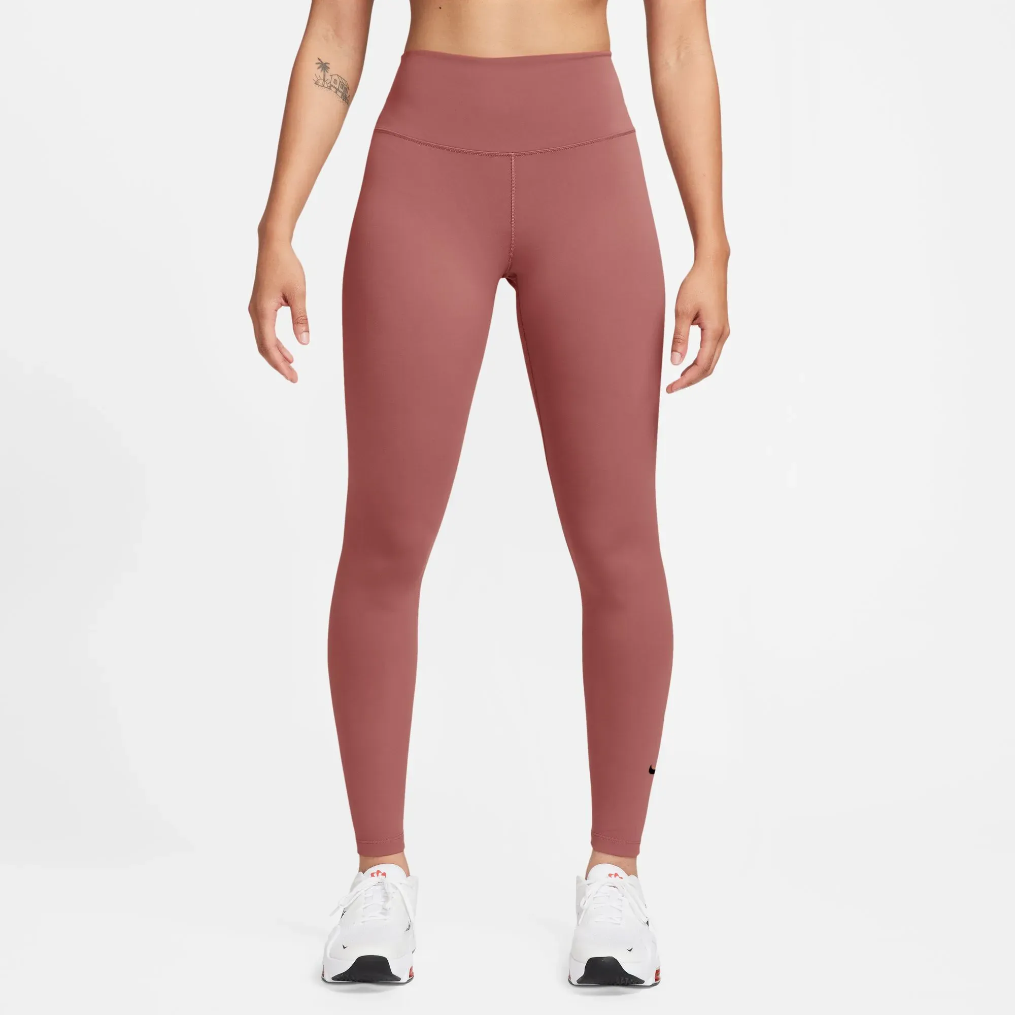 Nike One Damen Leggings mit hohem Bund - Habanero/University Red - XL