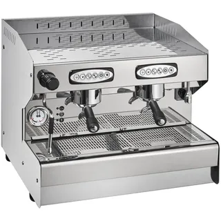 GastroHero Espressomaschine Milano Compact 2GR Automatik – professionelle 2-Gruppen-Kaffeemaschine aus Edelstahl für Gastronomie & Cafébetrieb