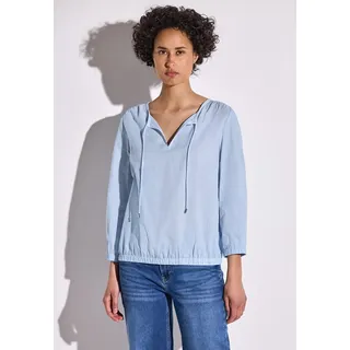 STREET ONE Damen A345640 Gestreifte Bluse, Smoked Blue, 40