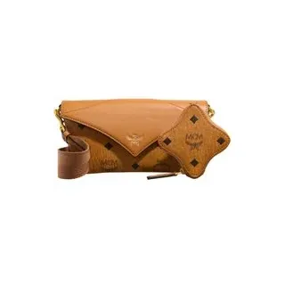 MCM Pochettes - Diamond Vi L Mix Flat Pouch Ff, One Size - Gr. unisize - in Cognacbraun - für Damen