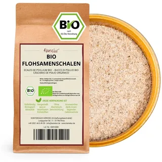 Kamelur Bio Indische Flohsamenschalen (1kg) Ballaststoffreiche Flohsamen Schalen