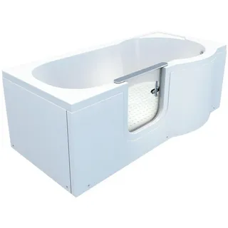 AcquaVapore Seniorenwanne mit Tür S12-L Badewanne 170x85cm ohne Armatur