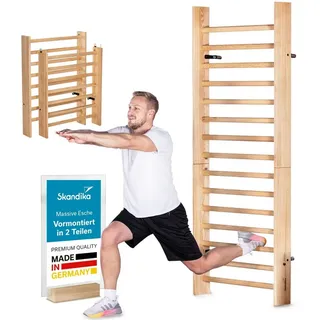 Skandika Sprossenwand Holz | vormontiert, | Made in Germany, - bis 130 kg braun No Size