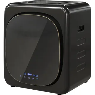 HOMCOM Mini Wäschetrockner mit 6 Programm LED-Touchscreen 4 kg bis zu 60°C, 800W Freistehend Wandmontierbar Ablufttrockner mit Überhitzungsschutz Ablufttrockner für Kleidung Schwarz   Aosom