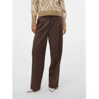 Vero Moda VMNILA MW Loose Dad Pant Noos Stoffhose Braun 36 32