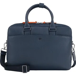 Braun Büffel Novara Aktentasche Leder 42 cm Laptopfach blau