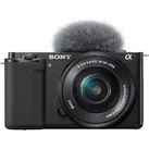 Sony Alpha ZV-E10L (16 - 50 mm, 24 Mpx, APS-C / DX), Kamera, Schwarz