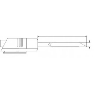 Einstechsensor Pt100 , Kl.B, 150 x 4mm mit wasserdichtem Stecker für P4000W-Serie