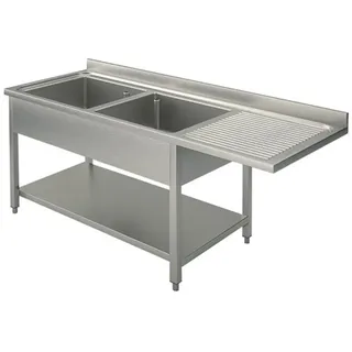 GastroHero Spülzentrum Basic 16x6 mit 2 Becken links,