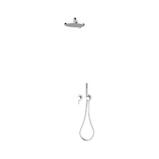 Keuco IXMO Dusch-Set 3 Einhebelmischer, mit Brausehalter u. Kopfbrause, verchromt
