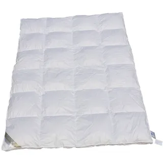 Betten Hofmann TRAUM Daunenbett Kassette 4x6 155x220 Daunendecke mit Außensteg, 100% neue Daunen Weiß