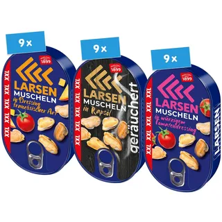 Dovgan Larsen Muscheln verschiedene Sorten 150 g, 27er Pack