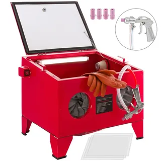 Arebos - Sandstrahlkabine Sandstrahlgerät Sandstrahlanlage Sandstrahler 90 Liter