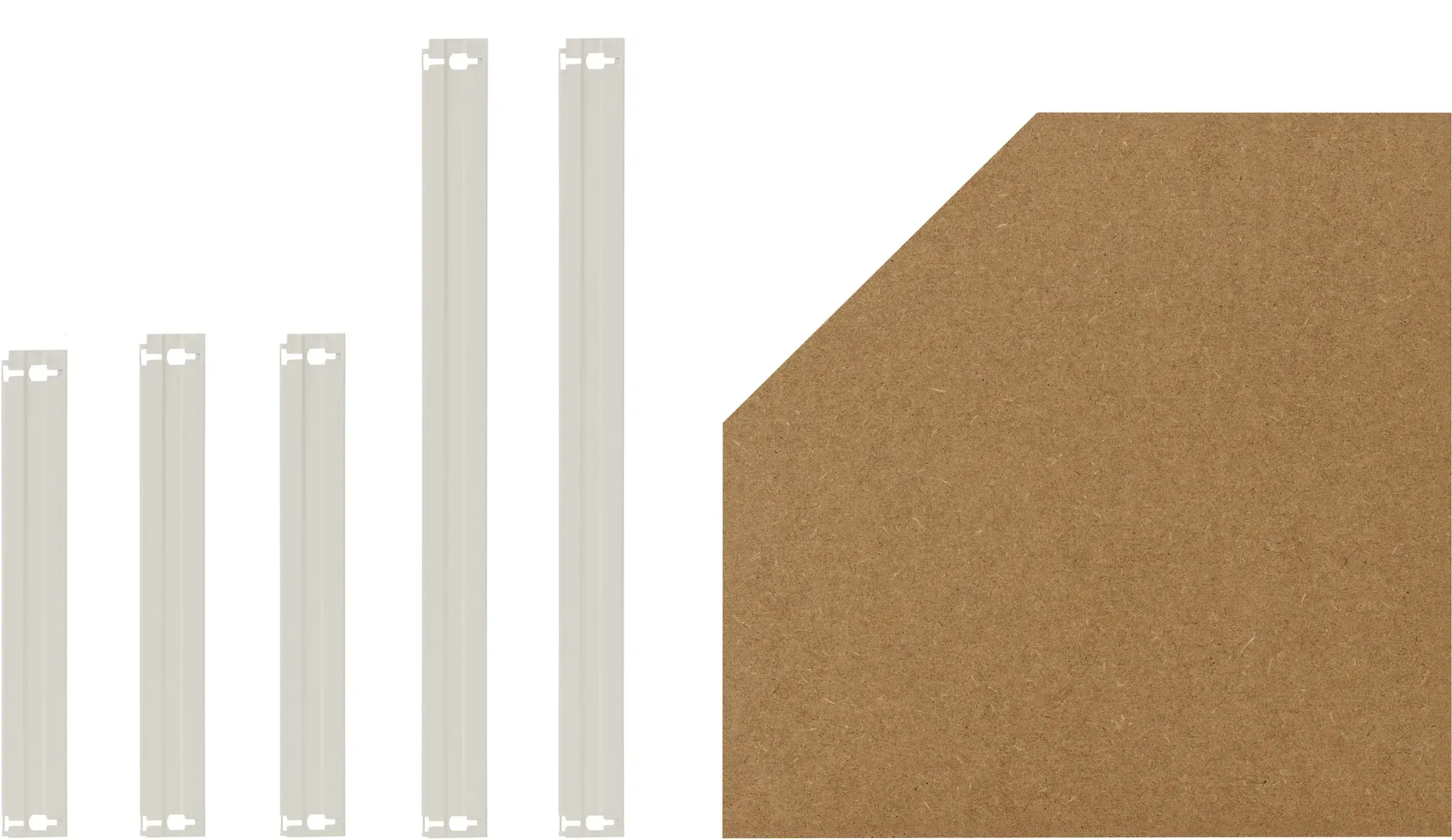 shelfplaza HOME 80x50 cm Fachboden-Set Eckregal in weiß für HOME Eckregale