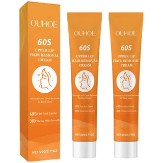 2Pcs Enthaarungscreme Gesicht Haarentfernungscreme Gesicht Damen Gesichtsenthaarungscreme Damen Gesichtshaarentferner für Frauen Creme Wirksame Enthaarungscreme für Gesicht und Körper(20g)