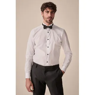 Next Smokinghemd Elegantes Skinny Fit Hemd mit Fliege im Set (2-tlg) weiß 37 (Normallänge)
