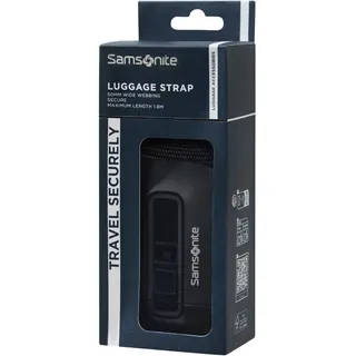 Samsonite TA Revolution – Gepäckgurt 50mm, Verstellbar & Robuste klick-Schnalle, Sicheres Kofferband für Reisen, Schwarz