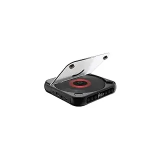 tuwiwol Leichter und tragbarer CD Player mit Kopfhörern für Musikliebhaber. Tragbarer ABS CD Player mit Kopfhörern wie CD, Schwarz