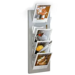 Kerkmann Wandprospekthalter DIN A4 5 Fächern 30,0 x 17,0 x 90,0 cm, 1 St.