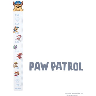 roba Messlatte Paw Patrol - Skala von 70 cm bis 150 cm für Mädchen & Jungen - Kindermesslatte für Kinderzimmer - Holz weiß/blau...