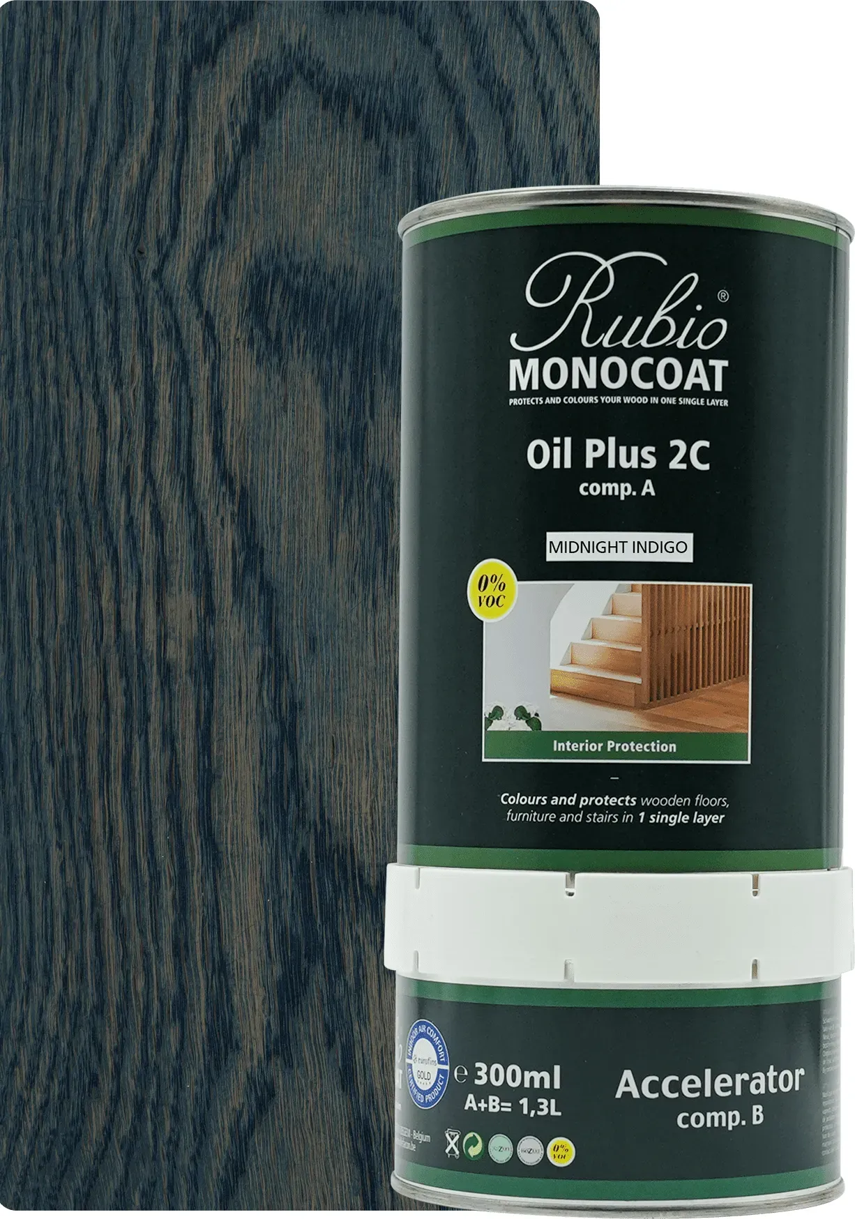 Rubio Monocoat Set Oil Plus 2C Midnight Sky 300ml (A+B) - 1300ml [52m2]