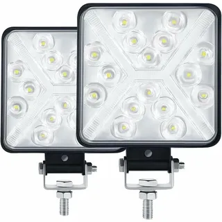 Arbeitsleuchten Led 4 Zoll, 300w 12.000lm 6.000k, Ip67, Quadratische 8d-linse, Extrem Heller Schein Für Traktoren, Suv, Lkw, Garage Und Garten