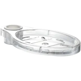 Yardwe Seifenschale Kunststoff Seifenhalter Seifenablage Verstellbar für Duschstange Dusche Badezimmer Zubehör (Transparent)
