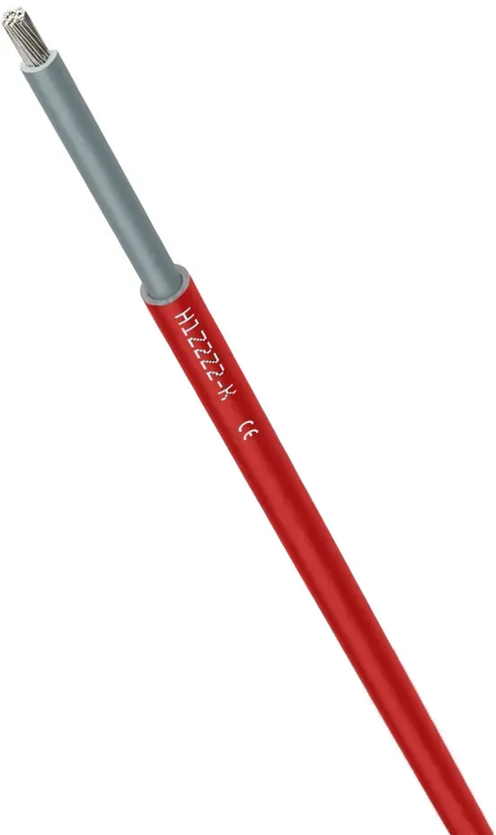 Solarkabel H1Z2Z2-K 1X6 Rot Einzelader TÜV EN50618 IEC62930 - 0% MwSt. (gemäß§12 Abs.3 UstG**)