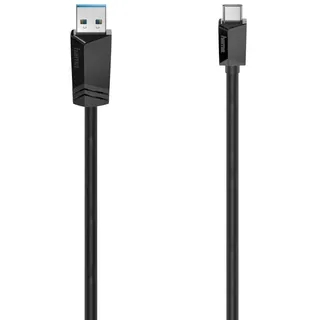 Hama USB-C-Kabel männlich – USB-A 3.2 Gen1 (Datenkabel/Schnellladekabel, Super Speed, 5 Gbit/s, 0,25 m, für PC, MacBook, Tablet, Smartphone, Power Pack, Lautsprecher, Gamepad, 10 Jahre Garantie)