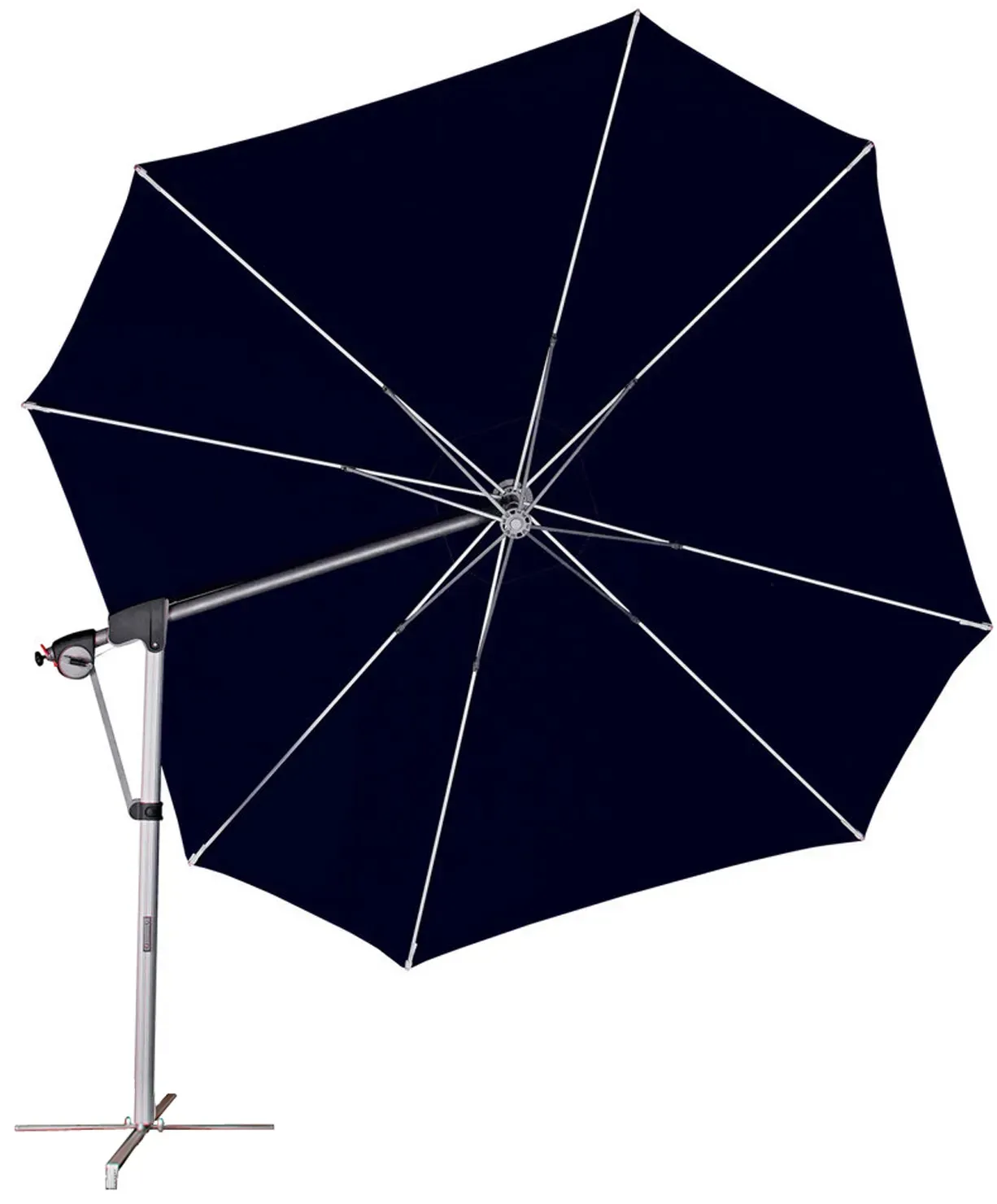 Doppler Sonnenschirm / Ampelschirm "Protect 400 Pendel", inkl. Schutzhülle und Standkreuz,anthrazit,Ø 400 cm