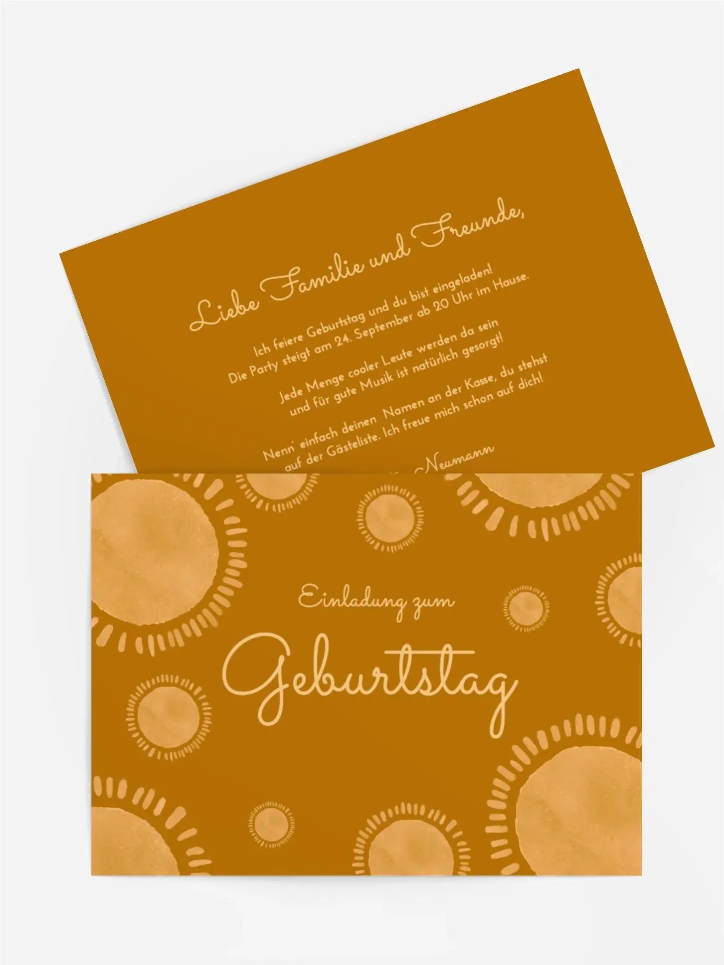 Geburtstagseinladung selbst gestalten mit Spruch und Fotos im Onlinedesigner bei Meine-Kartenmanufaktur.de