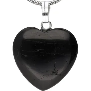 Turmalin (Schörl) Herzanhänger | 2x2 cm